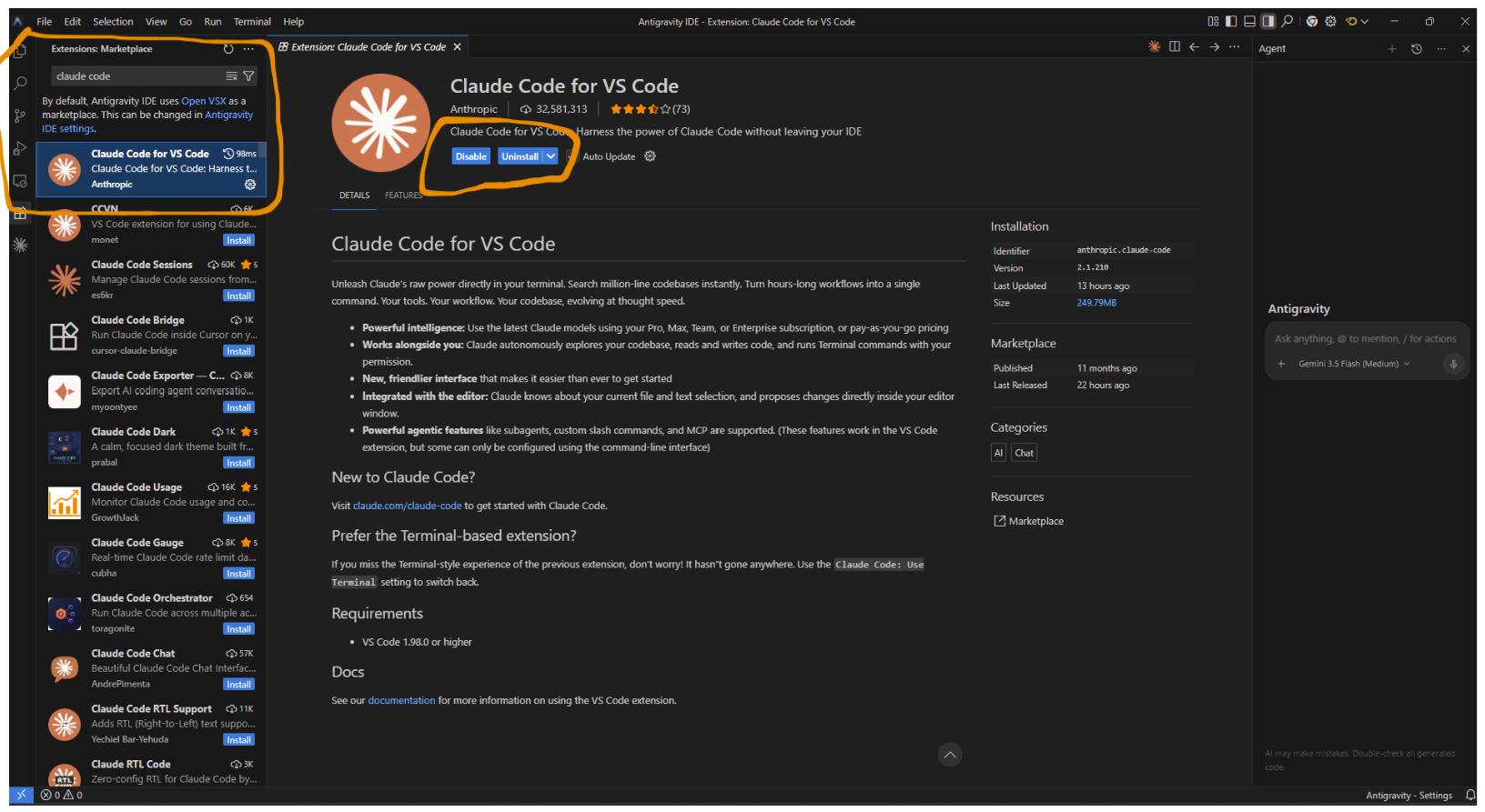 התקנת התוסף Claude Code for VS Code