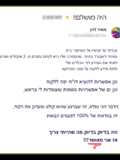Testimonial from Meir